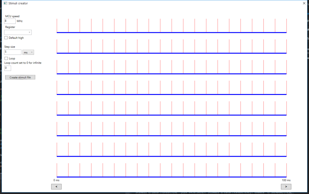 Stimuli creator screen